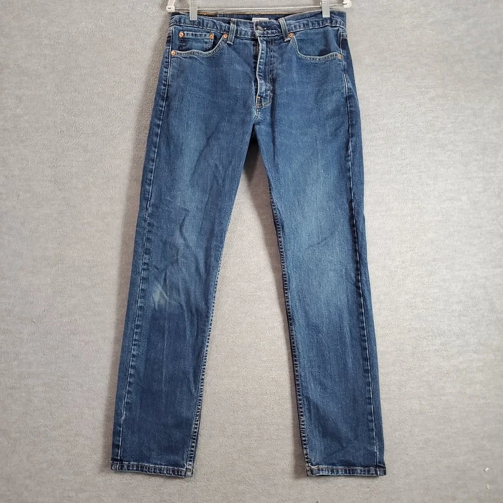 Levi's 505‎ Men Jeans 32x32 Blue Denim Straight Mid Rise Pockets